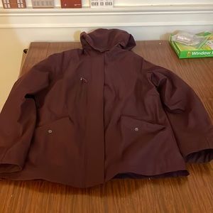 Maroon Barbour rain coat size 10 women’s